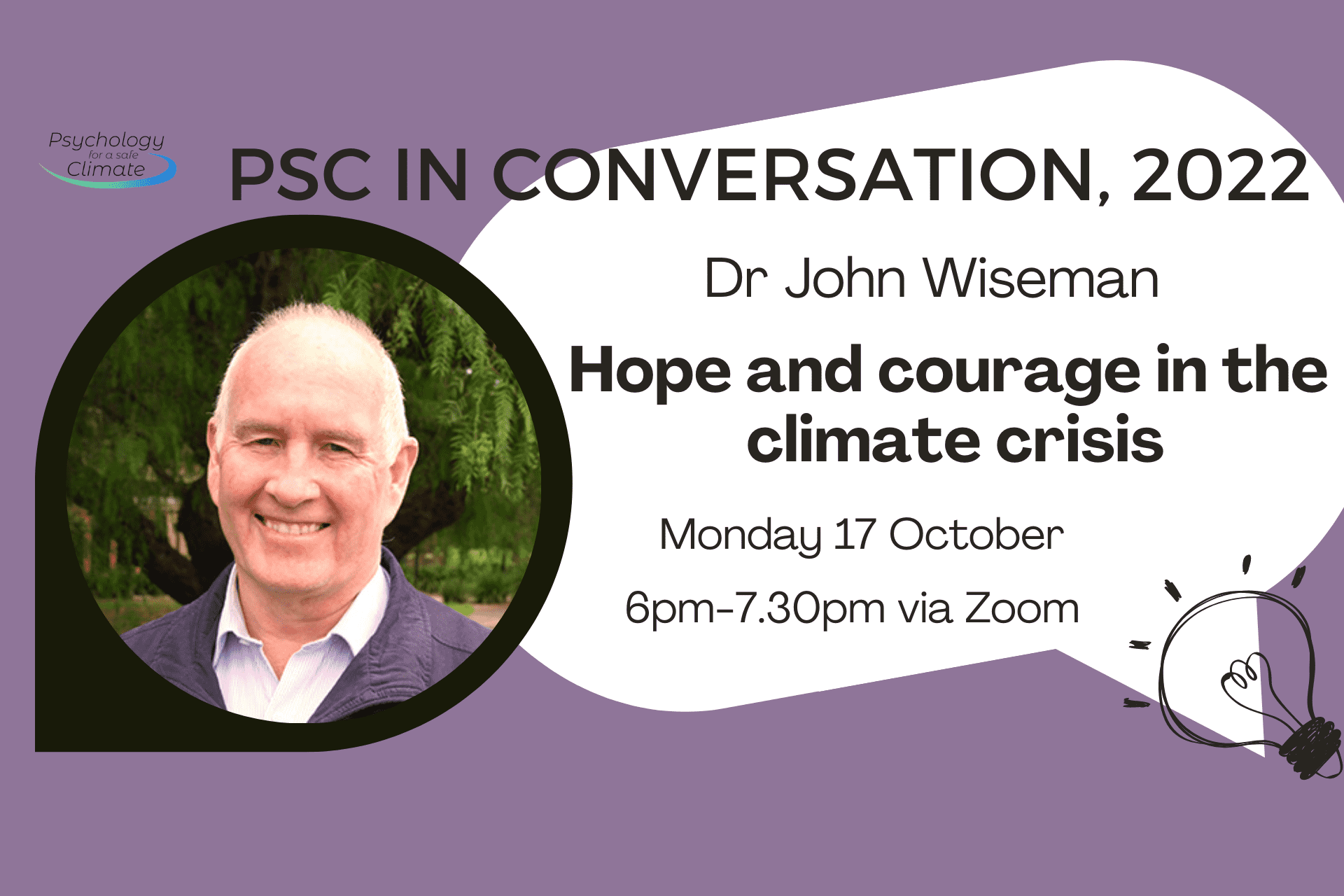 PSC in Conversation with John Wiseman: hope and courage in the climate crisis