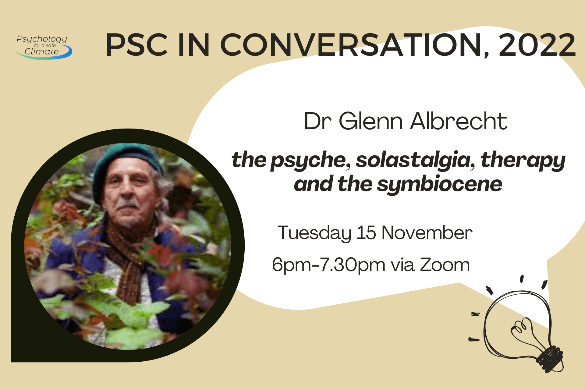 PSC in Conversation with Glenn Albrecht: Solastalgia, the psyche, therapy & the symbiocene