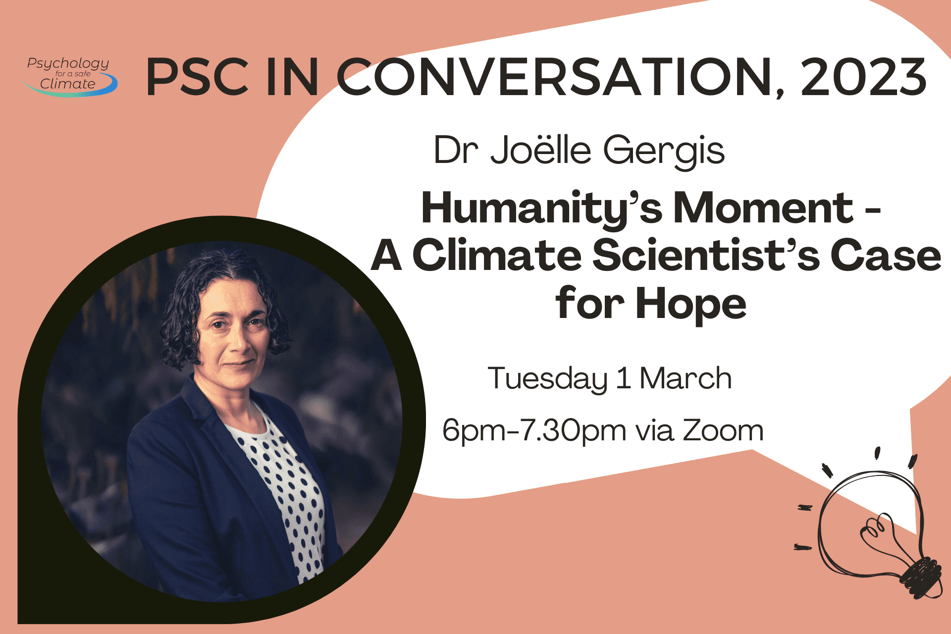 PSC in Conversation with Joëlle Gergis - Humanity’s Moment : A Climate Scientist’s Case for Hope